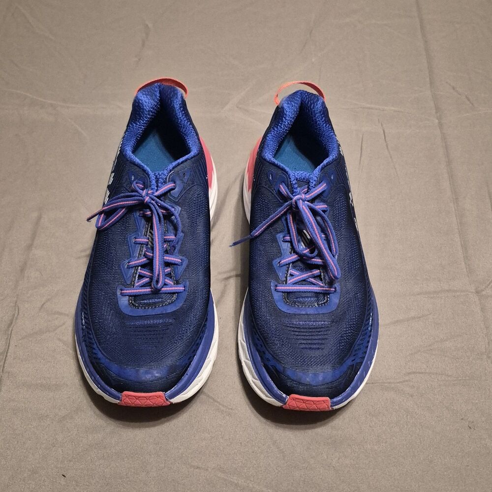 Hoka One One Bondi 5 Women Size 11 Blue Pink Running Shoes Sneakers 1014759BSTW